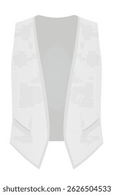White sparkling vest. vector illustration