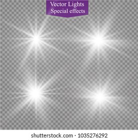 White sparks glitter special light effect. Vector sparkles on transparent background. Christmas abstract pattern. Sparkling magic dust particles