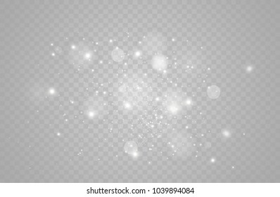 White Sparks Glitter Special Light Effect. Vector Sparkles On Transparent Background. Christmas Abstract Pattern. Sparkling Magic Dust Particles