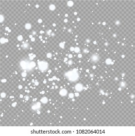 White sparks glitter special light effect. Vector sparkles on transparent background. Christmas abstract pattern. Sparkling magic dust particles