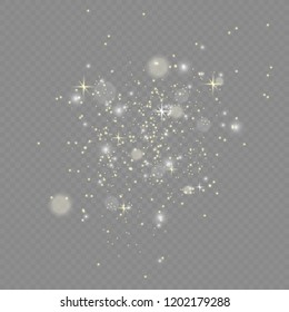 White sparks glitter special light effect. Vector sparkles on transparent background. Christmas abstract pattern. Sparkling magic dust particles