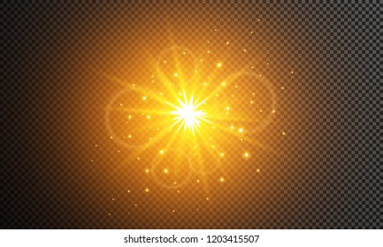 White sparks glitter special light effect. Vector sparkles on transparent background. Christmas abstract pattern. Sparkling magic dust particles