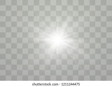 White sparks glitter special light effect. Vector sparkles on transparent background. Christmas abstract pattern. Sparkling magic dust particles