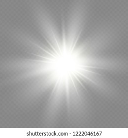 White sparks glitter special light effect. Vector sparkles on transparent background. Christmas abstract pattern. Sparkling magic dust particles