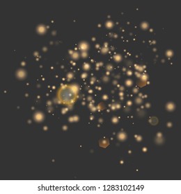 White sparks glitter special light effect. Vector sparkles on transparent background. Christmas abstract pattern. Sparkling magic dust particles - Vector illustration EPS10