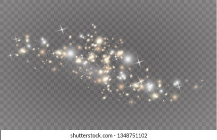 White sparks glitter special light effect. Christmas abstract pattern. Sparkling magic dust particles