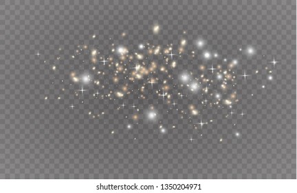 White sparks glitter special light effect. Christmas abstract pattern. Sparkling magic dust particles