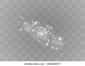 White sparks glitter special light effect. 