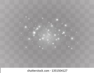 White sparks glitter special light effect. 