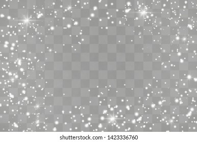 White sparks glitter special light effect. Christmas abstract pattern. Sparkling magic dust particles
