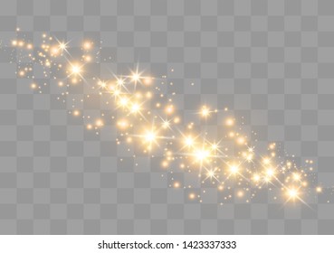 White sparks glitter special light effect. Vector sparkles on transparent background. Christmas abstract pattern. Sparkling magic dust particles