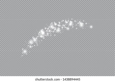 White sparks glitter special light effect. Christmas abstract pattern. Sparkling magic dust particles