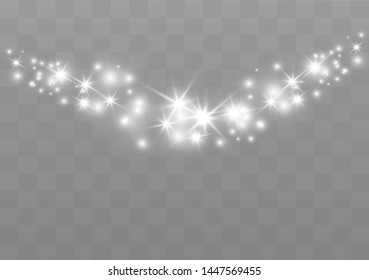 White sparks glitter special light effect