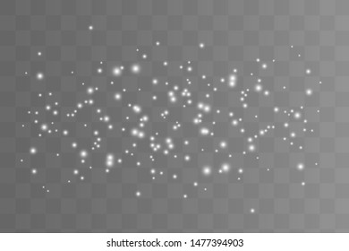 White sparks glitter special light effect. Vector sparkles on transparent background. Christmas abstract pattern. Sparkling magic dust particles 