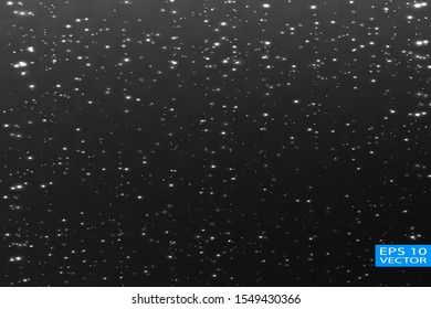 White sparks glitter special light effect. Vector sparkles on transparent background. Christmas abstract pattern. Sparkling magic dust particles