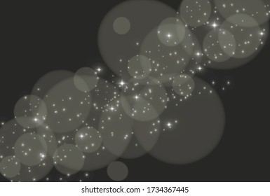 White sparks glitter special light effect. Vector sparkles on transparent background. Sparkling magic dust particles.