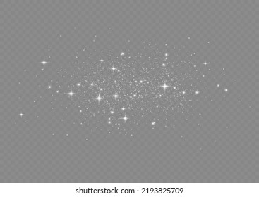 White sparks glitter special light effect. Vector sparkles on transparent background. Christmas abstract dust. Sparkling magic dust particles effect. Sparkling texture. Stardust sparks 