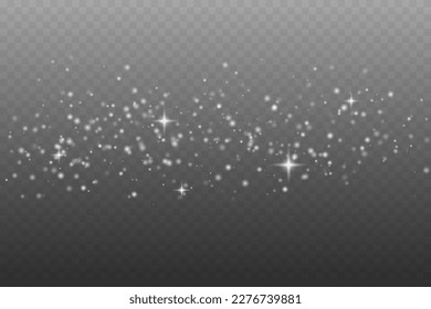 White sparks glitter special light effect. Vector illustration EPS10