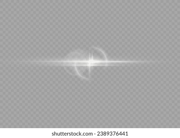 White sparks and golden stars shine with special light. Vector sparkles on a transparent background. Sparkling magical dust particles. Flash sunlight sparck. Glow sparkle effect. Abstract lens flare