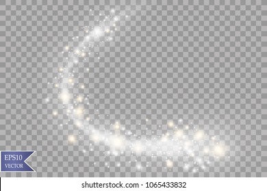 White sparks and stars glitter special light effect. Sparkling magic dust particles.Light flare special effect with rays of light and magic sparkles. Glow transparent vector, explosion, glitter.