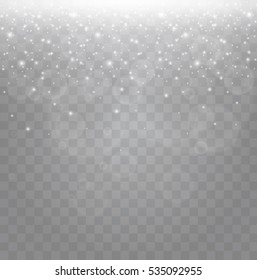 White sparks and stars glitter special light effect.Explosive flash, sun, flare and shiny cloud.