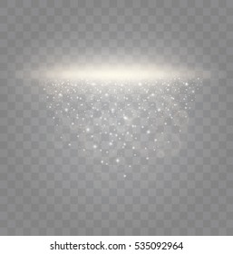 White sparks and stars glitter special light effect.Explosive flash, sun, flare and shiny cloud.