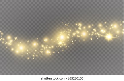 White sparks and stars glitter special light effect. Sparkling magic dust particles