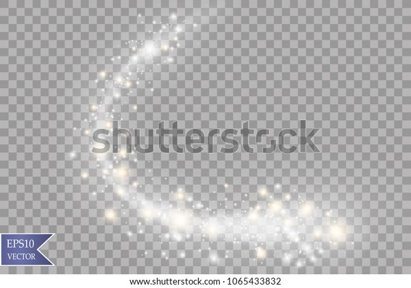 白い火花と星は特殊なライトエフェクトを輝かせます 輝く魔法のほこりの粒子 光は 光と魔法のきらめきを持つ特殊効果を発します グローの透明なベクトル 爆発 光彩 のベクター画像素材 ロイヤリティフリー