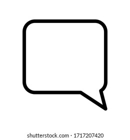 white speech bubble icon isolated on white background. vector illustration 