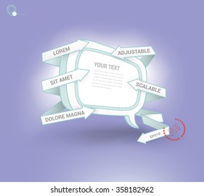 White Speech Bubble Illustration for Your Information Holder