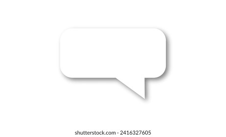 white speech bubble shape with white background. space for text. abstract blank area for rill text of font.
