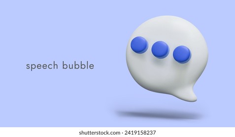 White speech bubble with three dots on purple background