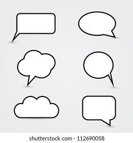 White Speech Bubbles