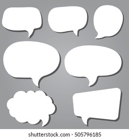 White speech bubbles