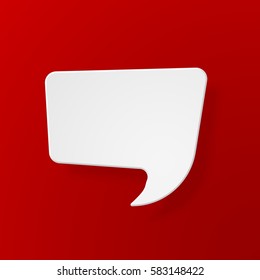 White speech bubbles with the effect of paper and shadow