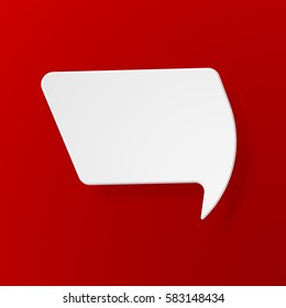White speech bubbles with the effect of paper and shadow