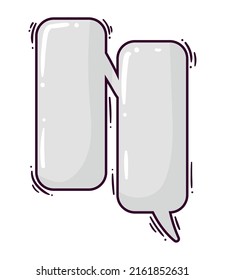 white speech bubbles isolated icon