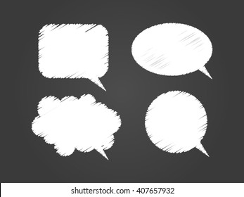 White Speech Bubbles Vector