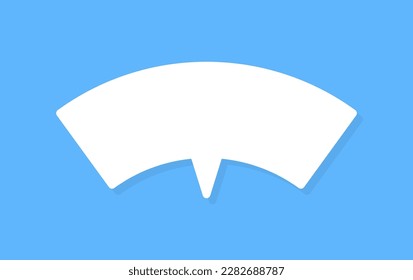 White speech bubbles vector element on blue background, Text balloon, Vector icon.