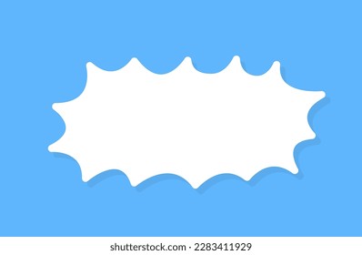 White speech bubbles vector element on blue background, Text balloon, Vector icon.