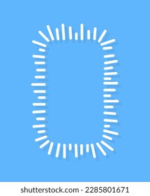 White speech bubbles vector element on blue background, Text balloon, Vector icon.