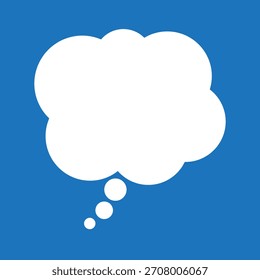 El discurso blanco o la burbuja del pensamiento - nube en blanco del chat o globo del pensamiento