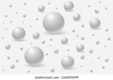 Esfera blanca o bola 3d. Figura geométrica redonda.