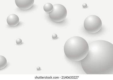 Esfera blanca o bola 3d. Figura geométrica redonda.