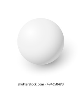 White sphere. Ball. Vector illustration.