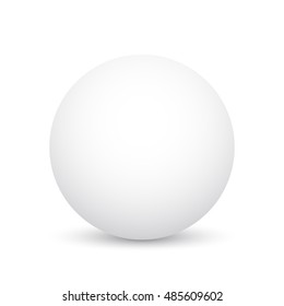 White sphere. Ball. Vector illustration.