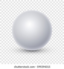 White sphere isolated on transparent background