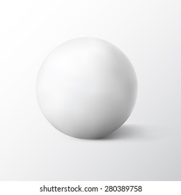 White sphere on white background. Vector illustration