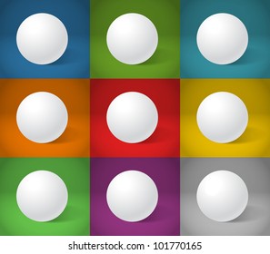 Esfera blanca con diferentes colores