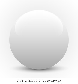 White Sphere. Vector Illustration.